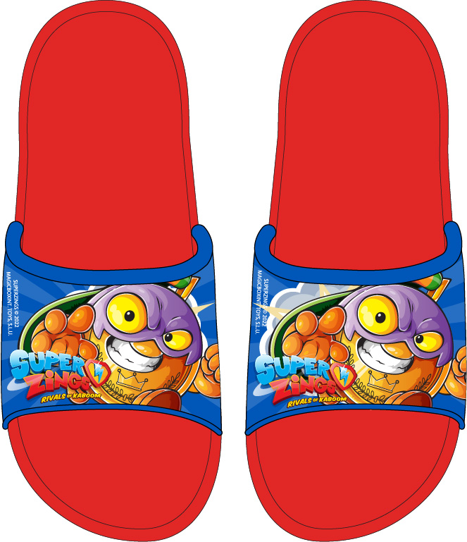 SUPER ZINGS KLAPKI OGRODOWE BASENOWE LETNIE czerwone 29/30 R051D Marka EplusM