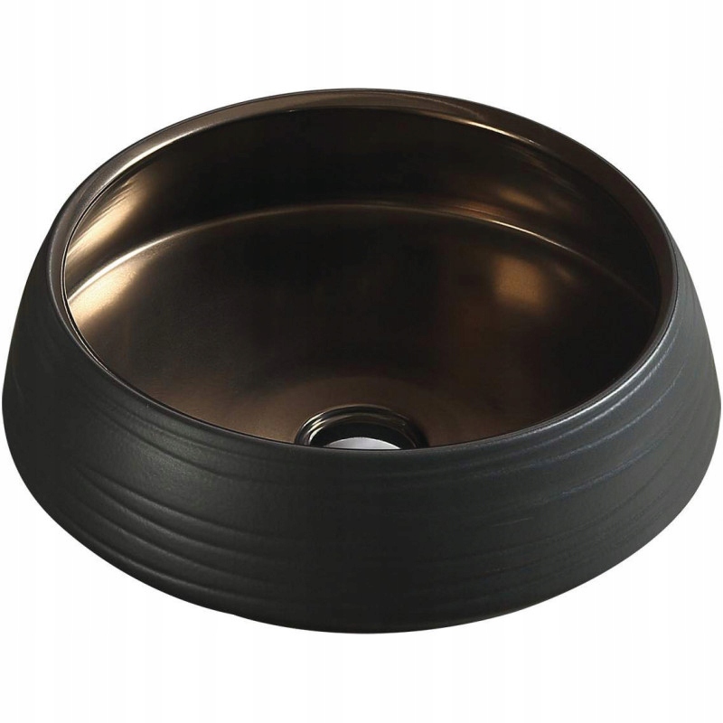 Mexen Ariana umyvadlo na desku 43 x 43 Černá/Zlatá