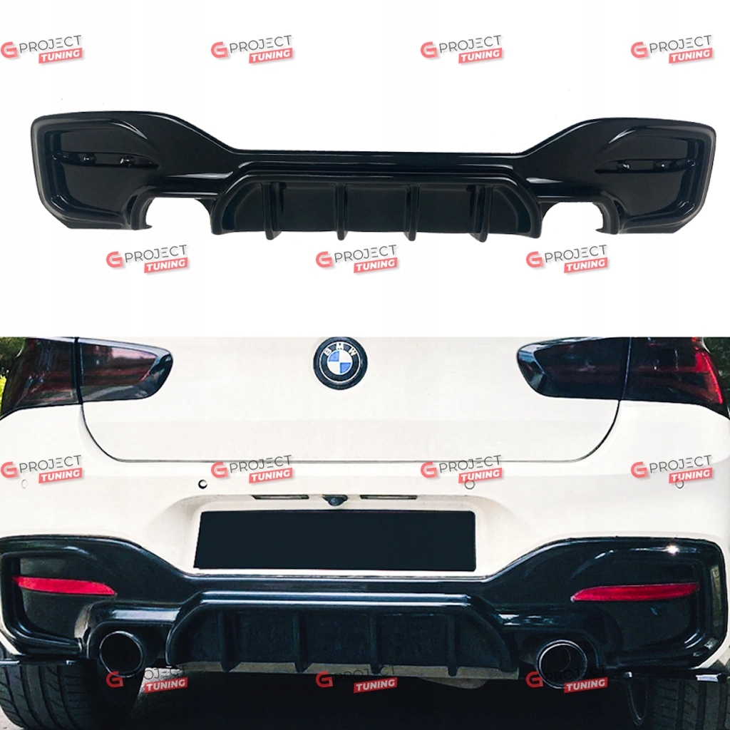 Dyfuzor tylny do BMW 1 (F20) Hatchback 2015-2019 czarny połysk Producent części Inny