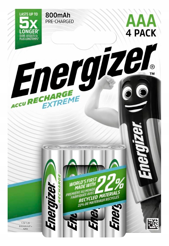 4 x AKUMULATORKI ENERGIZER R03/AAA NI-MH 800mAh