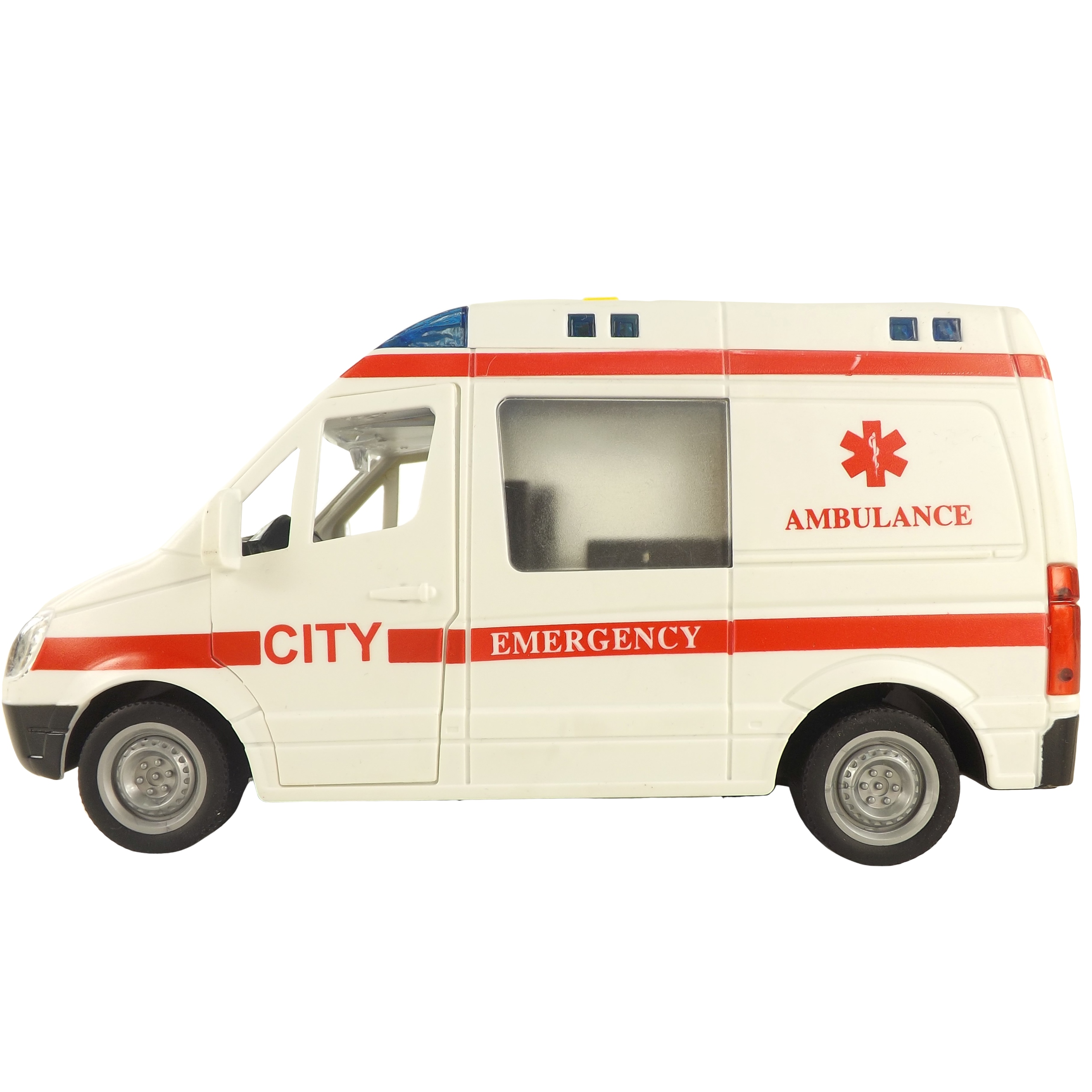 Auto ambulans karetka otwierane drzwi 1:16 WY590A Materiał plastik
