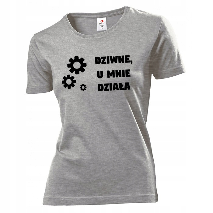 

Koszulka damska Dziwne u mnie działa L