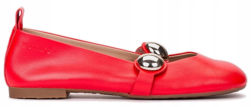 Dámské Kožené Lakované Baleríny Dámské Módní Červené Wonders 38
