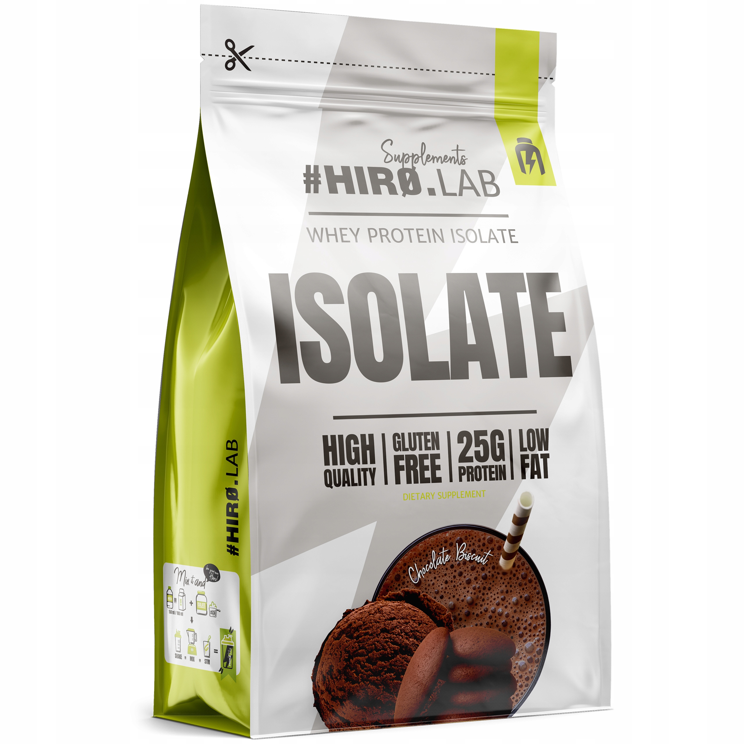 Hiro.Lab Whey Protein Isolate 700 g Wpi Proteinový Izolát Piškotový Doplněk Stravy