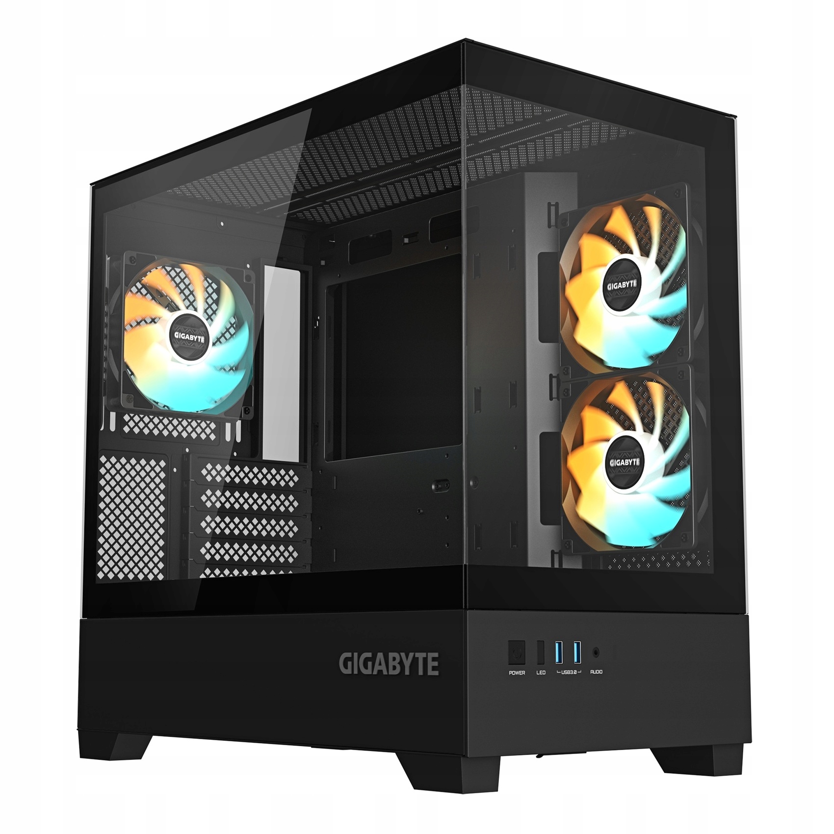 Gigabyte C201 PANORAMIC/Midi Tower/Transpar./Čierna