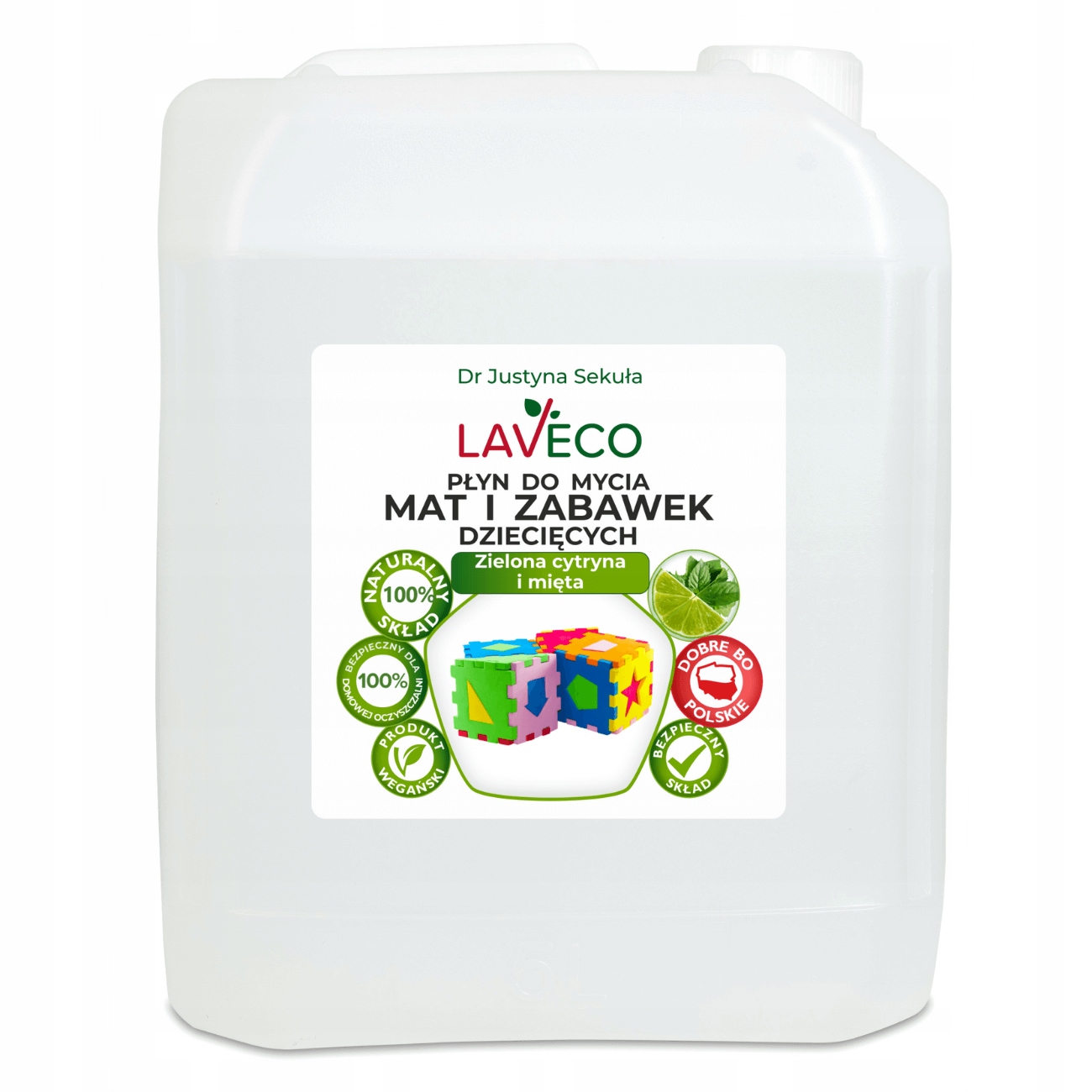 Levně Přírodní Prostředek Na Mytí Dětských Podložek A Hraček Z. Citron a Máta -5 l