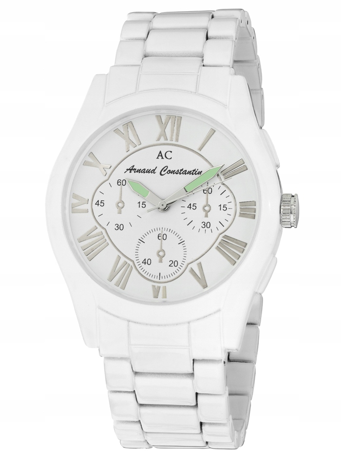 Pánské hodinky analogový náramek bílý zlatý