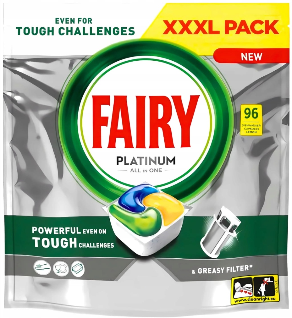 Levně Fairy Platinum kapsle do myčky nádobí Cytyrnové 96 kapslí