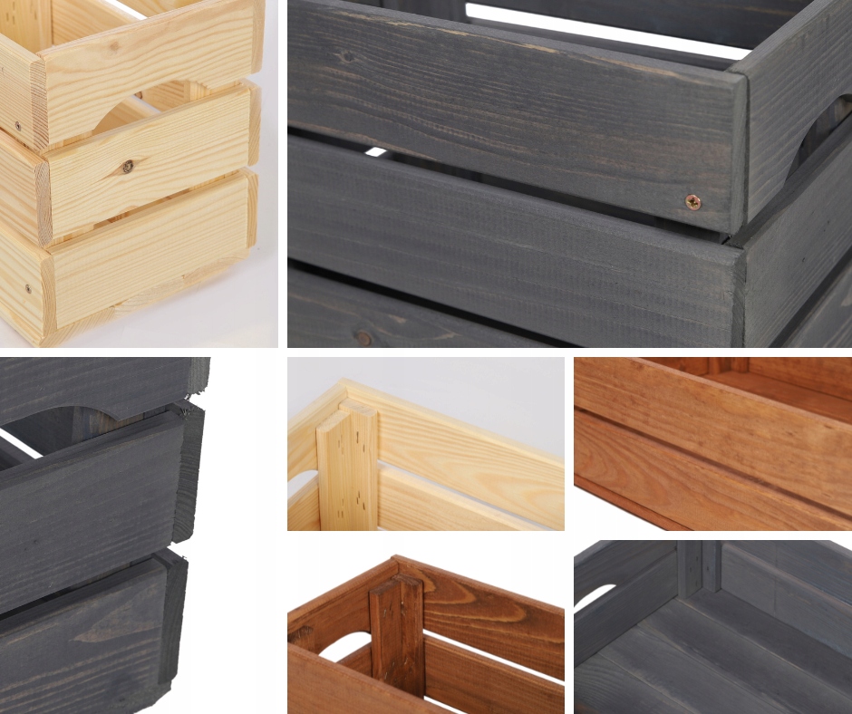 Drewniana Skrzynia 22x60x40 cm SD - Szara Przeznaczenie uniwersalne