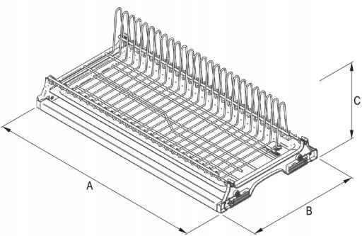 OCIEKARKA do naczyń jednopoziomowa 40 CHROM REJS Marka Rejs