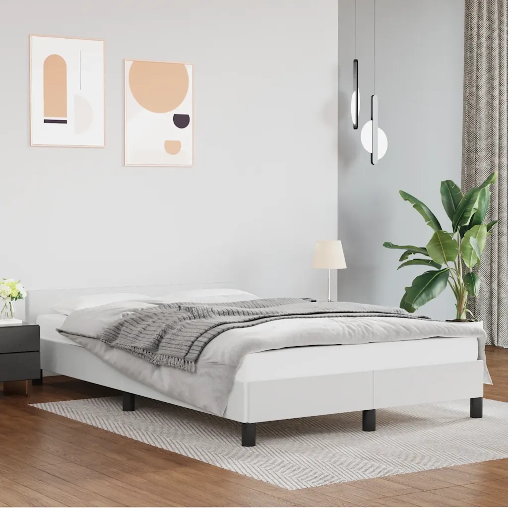 Rám postele s čelem bez matrace bílý 120x200 cm Bílá 347490