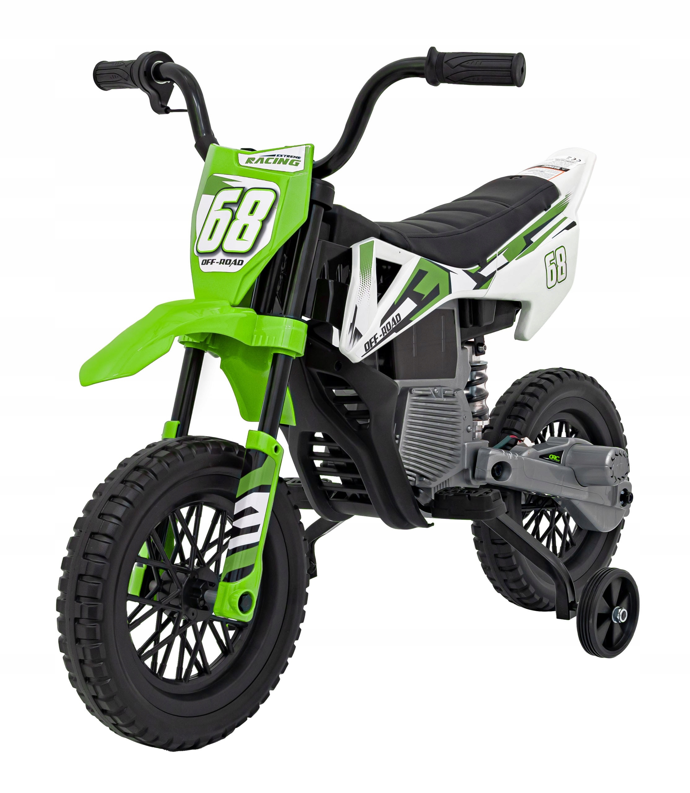 Motor Cross Dla Dzieci Pantone 361C 2 Silniki Kółka boczne Dźwięki koła Eva