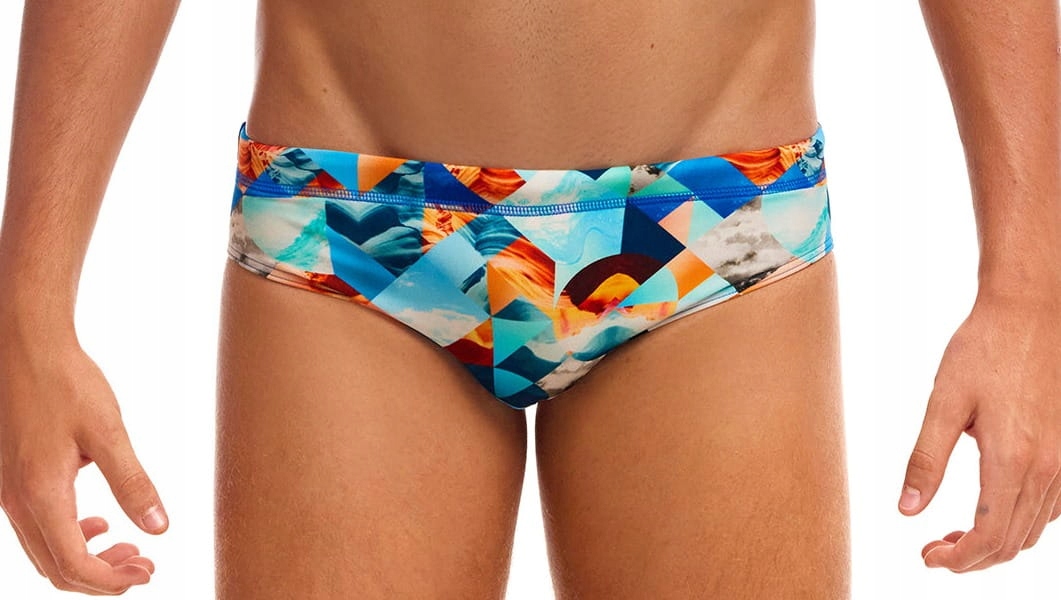 Kąpielówki męskie Funky Trunks Smashed Wave - slipy M (UK34)