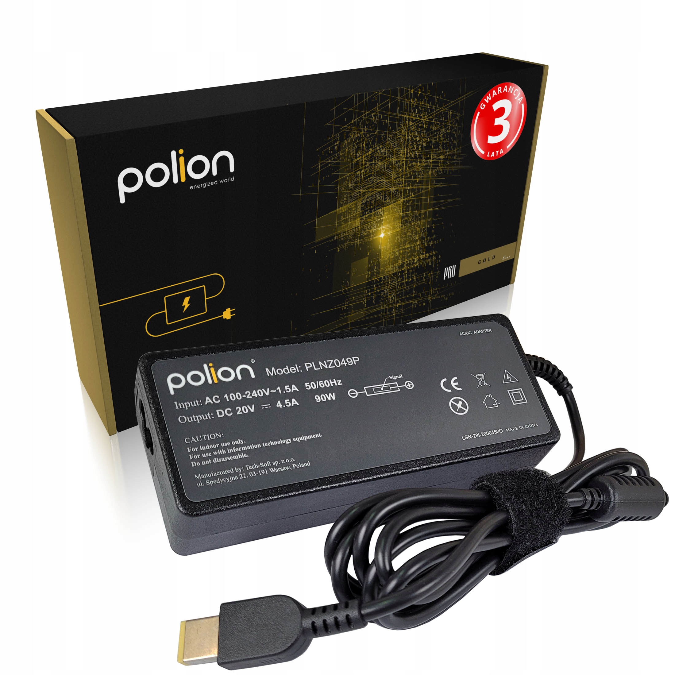 

Ładowarka 90W do Lenovo 20V 4,5A SlimTip