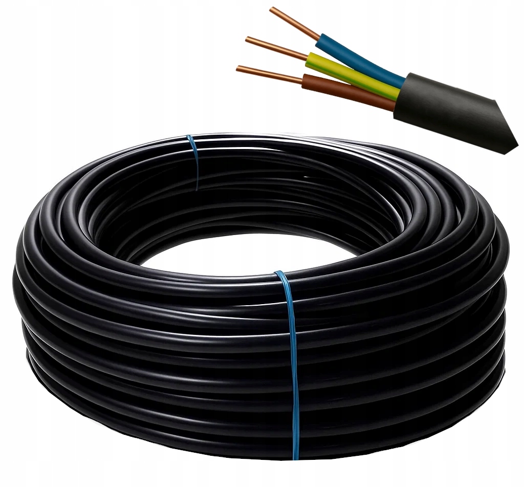 Przewód Ziemny Yky 3x2,5 25 Metrów Miedziany