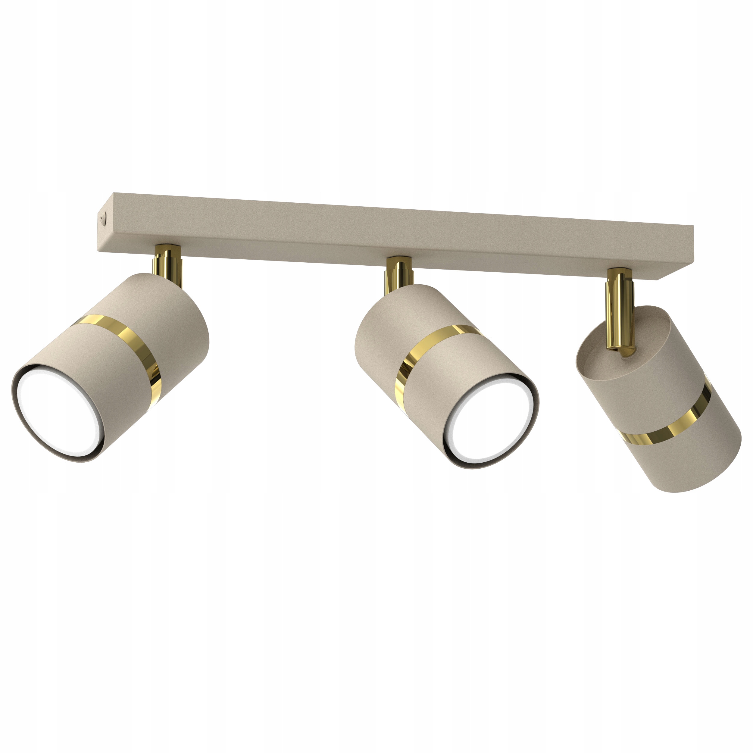 Regulovatelná lampa reflektor 3x Gu10 kašmír béžová zlatá