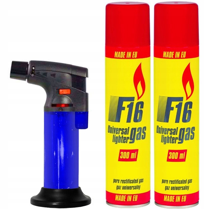 

Zestaw F16 Palnik Zapalniczka Żarowa 2xGaz 300ml
