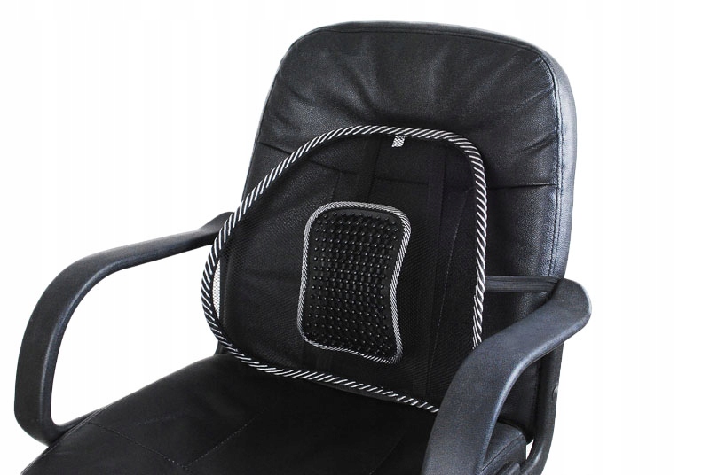 PODKŁADKA PODPÓRKA LĘDŹWIOWA POD PLECY NA FOTEL Kolor obicia czarny