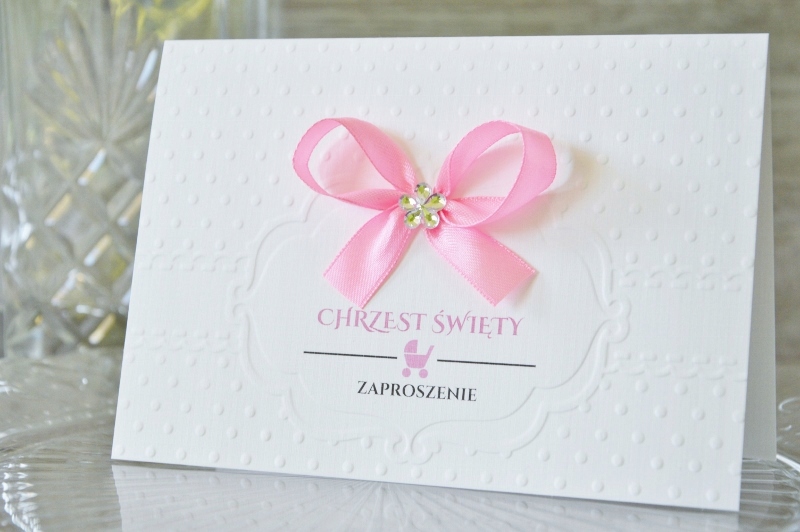 ZAPROSZENIA NA CHRZEST ŚWIĘTY NA CHRZCINY - ROYAL Wysokość produktu 10.5 cm