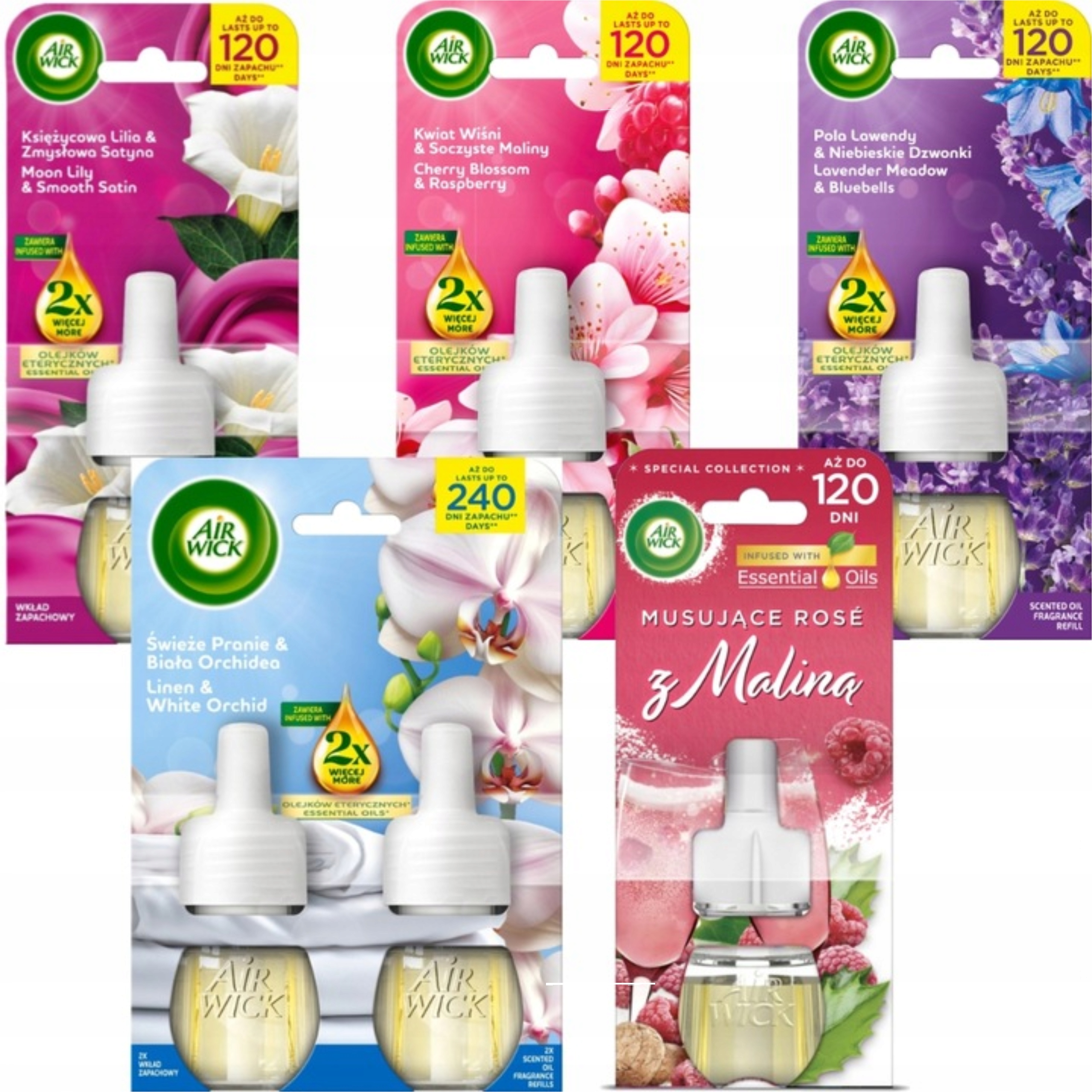 Air Wick Náplně Do Elektrického Osvěžovače Vzduchu 6 X 19 ML MIX Sada