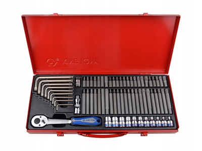 Sada Bitů 10 mm Hex, Torx, Spline 69dílná Nástavec