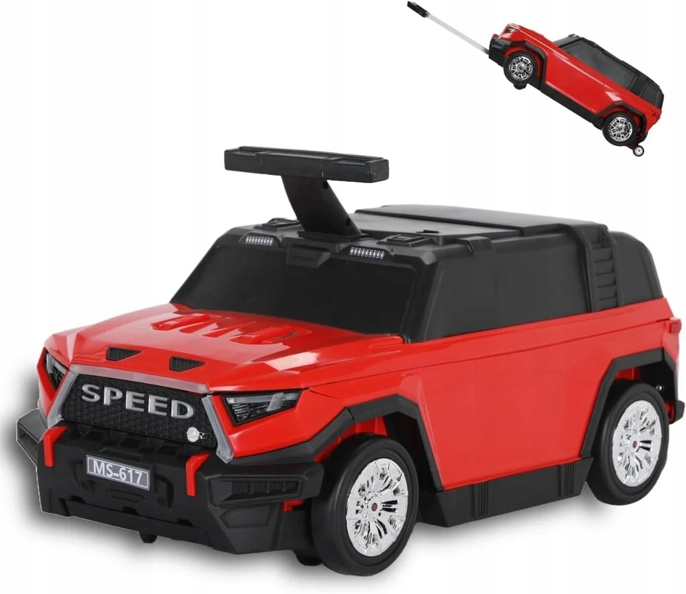 Autko Walizka 3W1 Jeździk Pchacz JOY4KIDS Samochód Dla Dzieci