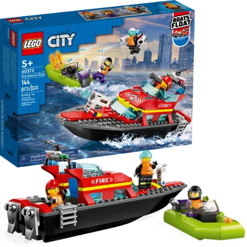 klocki Lego City 60373 Łódź strażacka Straż pożarna Łódź ratunkowa