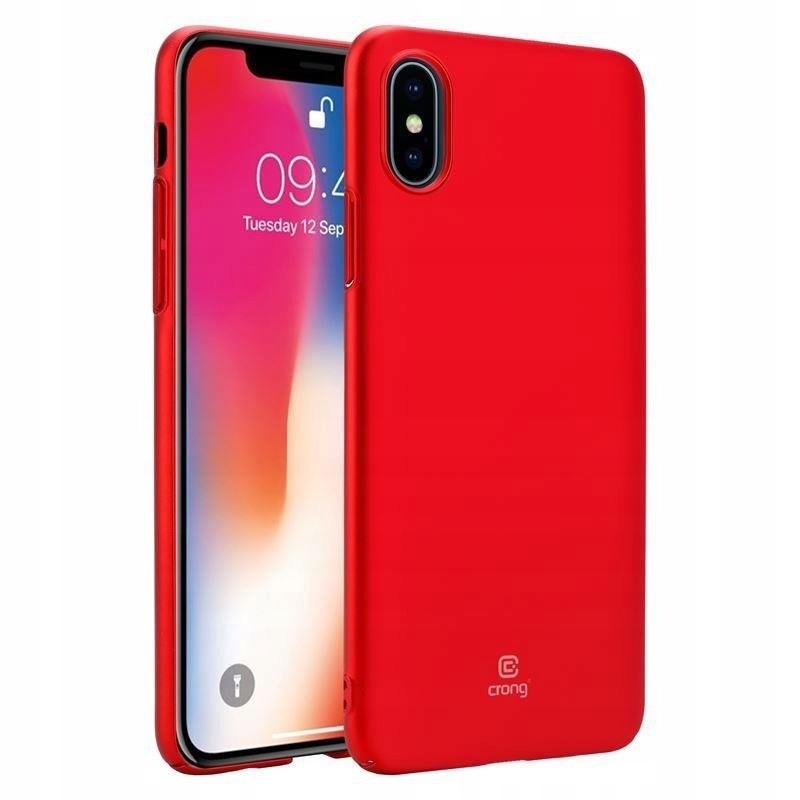

Crong Smooth Skin - Etui iPhone Xs / X (czerwony)