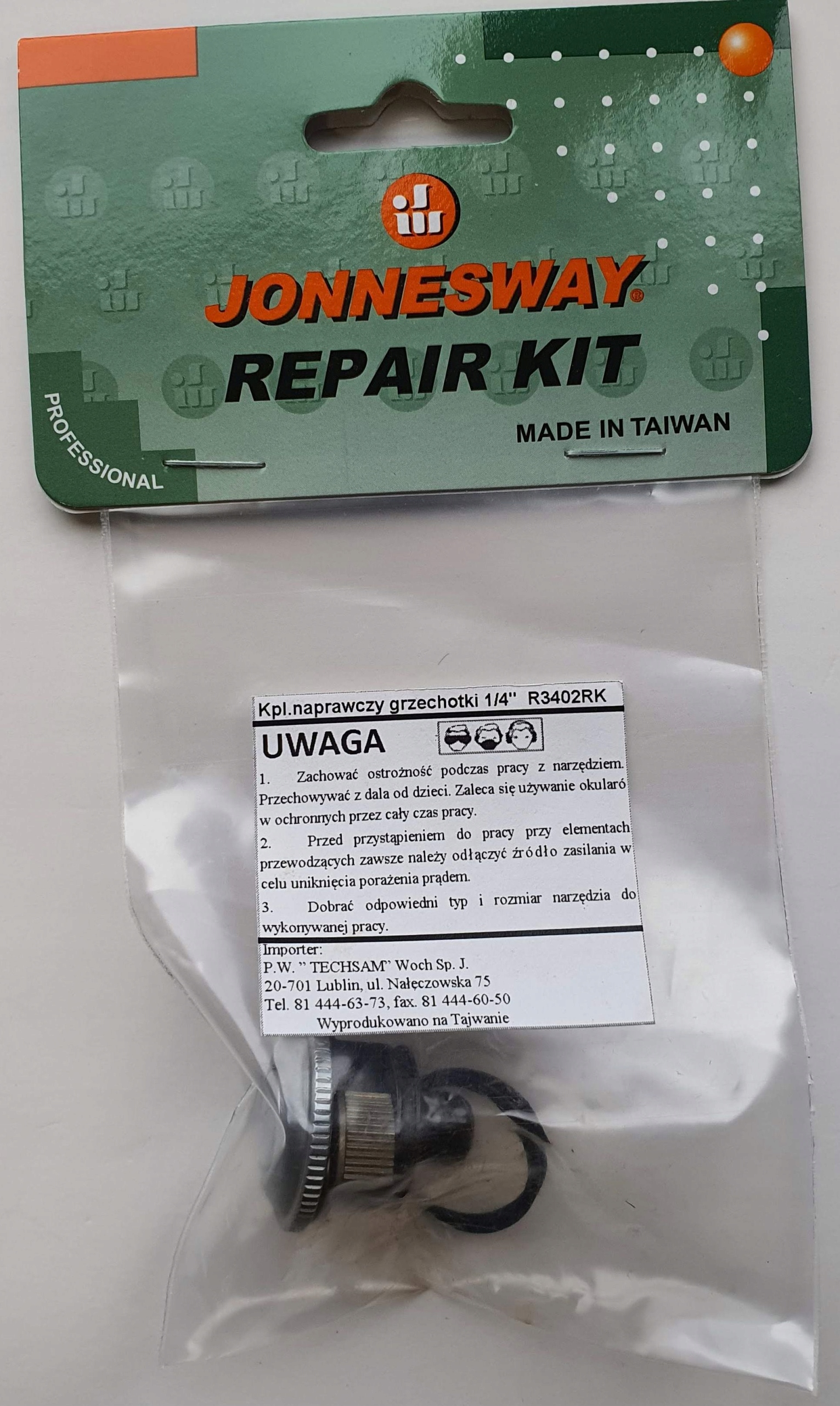 Zestaw Komplet Naprawczy do Grzechotki 72 Zęby 1/4" Jonnesway R3402RK