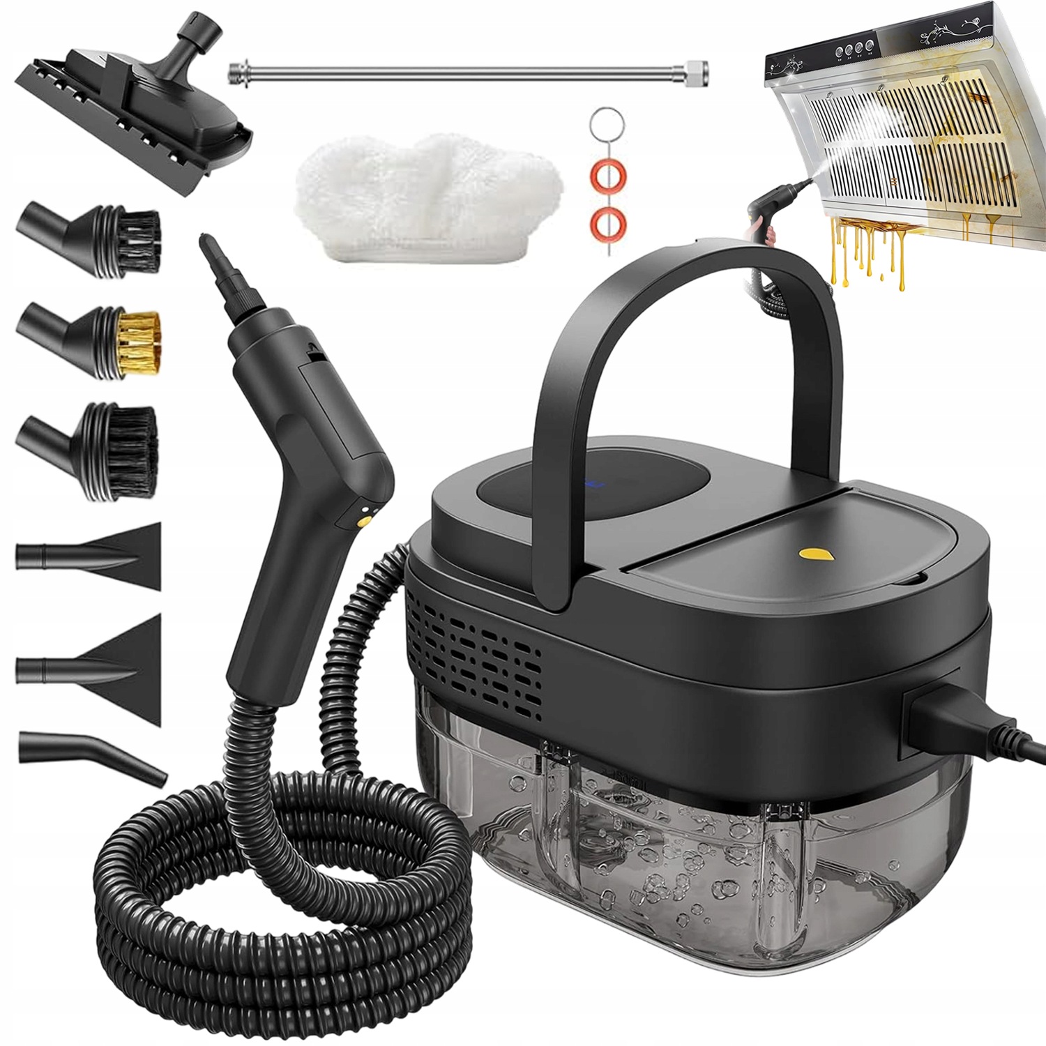 Parní Čistič 2500 W 3 Bar 3 Úrovně Výkonu Pro Podlahy Oken V Koupelně Kuchyně