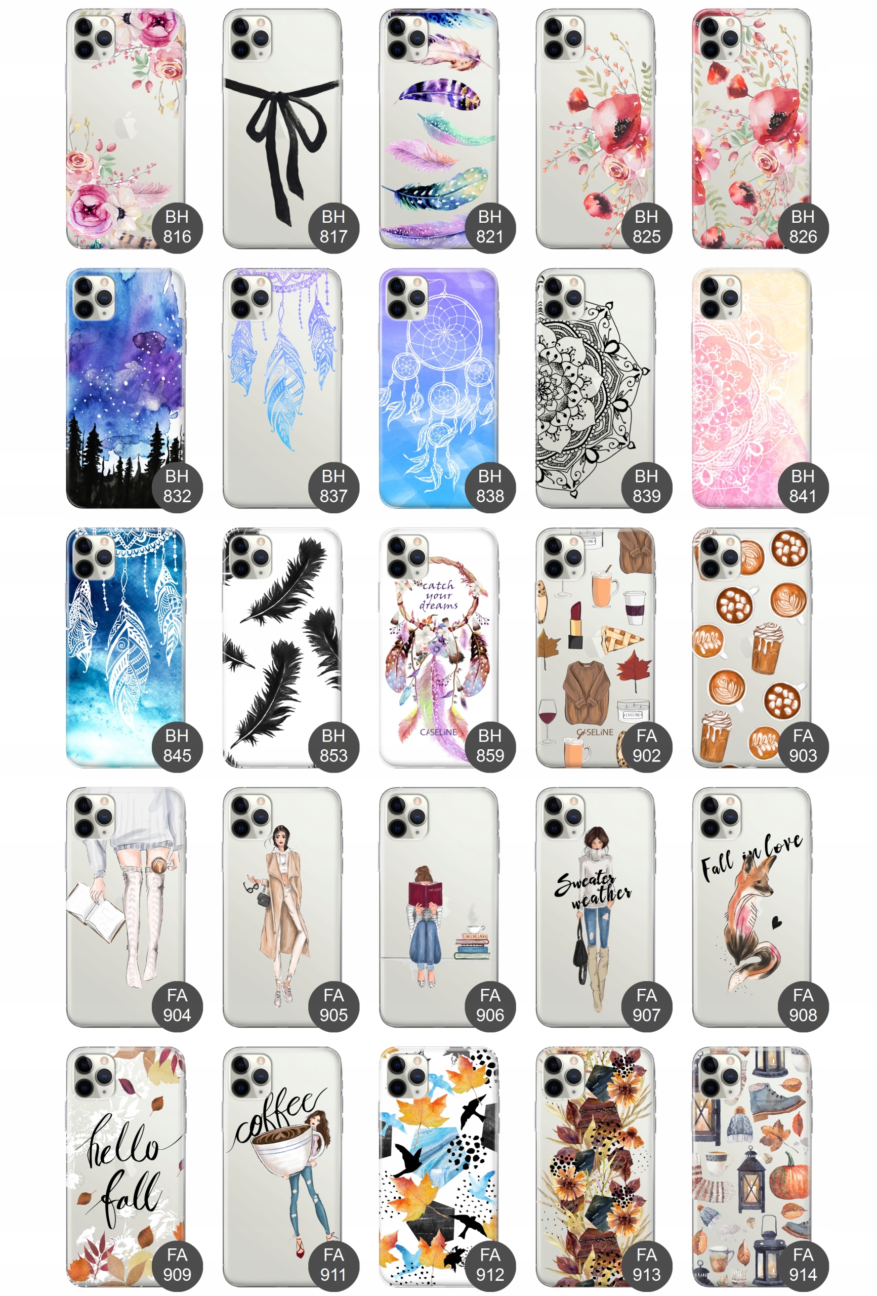 Etui do iPhone 12 guma wzory silikon