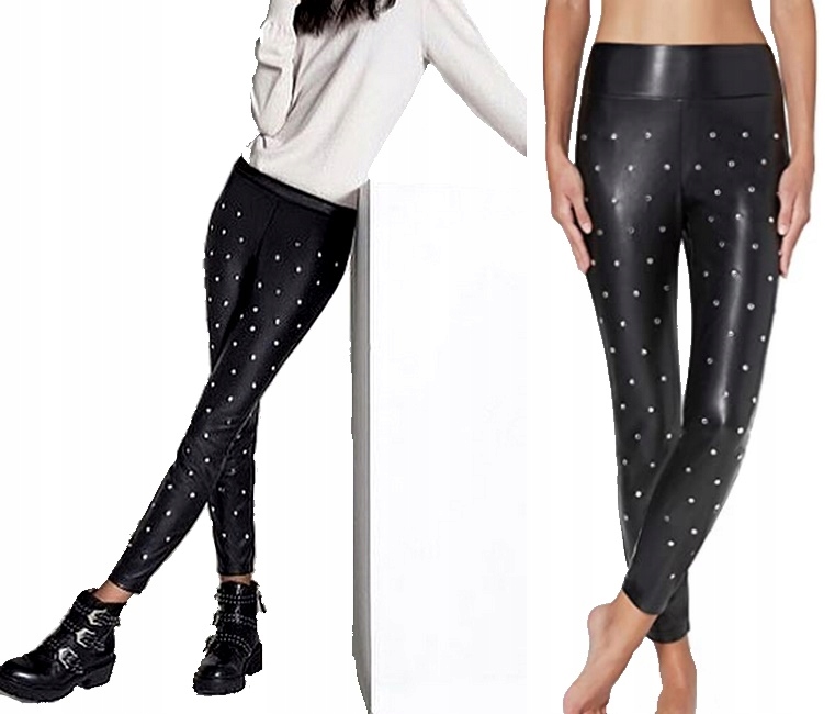 

Calzedonia cyrkonie szeroki pas imitacja skóry M