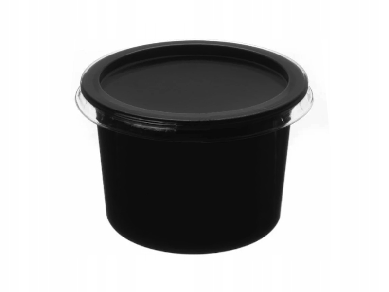 

Pojemniki z wieczkiem 500ml czarne pojemnik 50szt.
