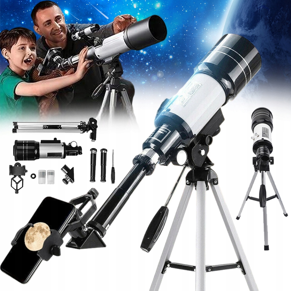 Astronomický Teleskop 70 MM S Nastavitelným Stativem Pro Děti