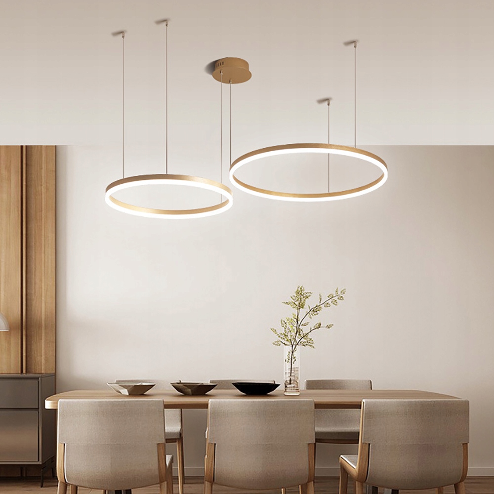 NOWOCZESNA LAMPA WISZĄCA ŻYRANDOL LED 50W 60/40cm Kod producenta RLK-C02-50W-G GLAMOUR PILOT