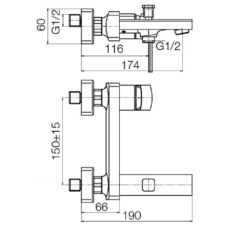 POLSKA bateria wannowa + umywalkowa Enzo VALVEX+ ZESTAW prysznicowy Natrysk Rodzaj bateria wannowo-prysznicowa
