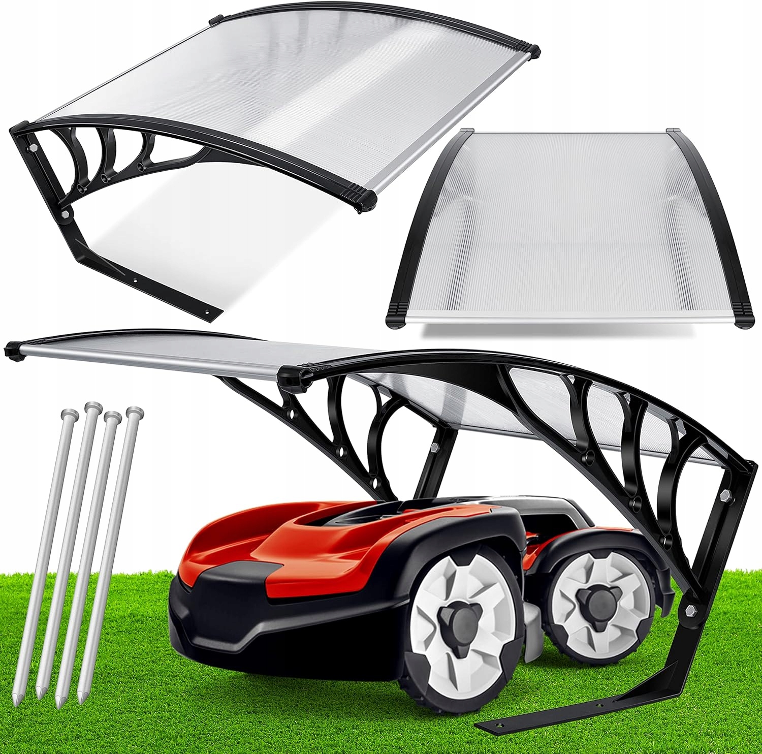 Wytrzymały Garaż Dla Robota Koszącego Zadaszenie Do Kosiarki Daszek Domek