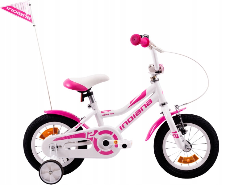 Rower dziecięcy Indiana Roxy Kid 12 cali dla dziewczynki Biały