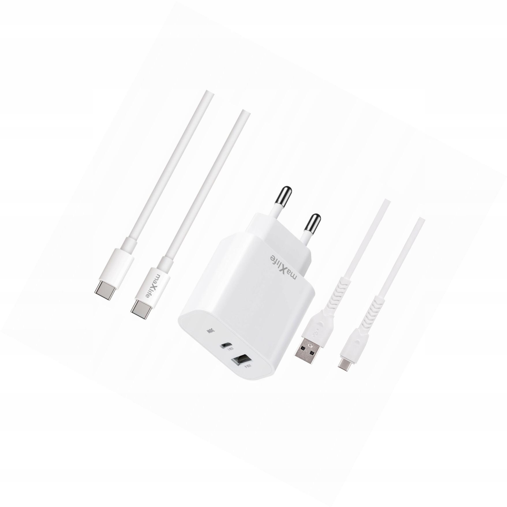 Szybka ładowarka 30W 2 wejścia z kablami Usb-c do Samsung Galaxy A52S 5G