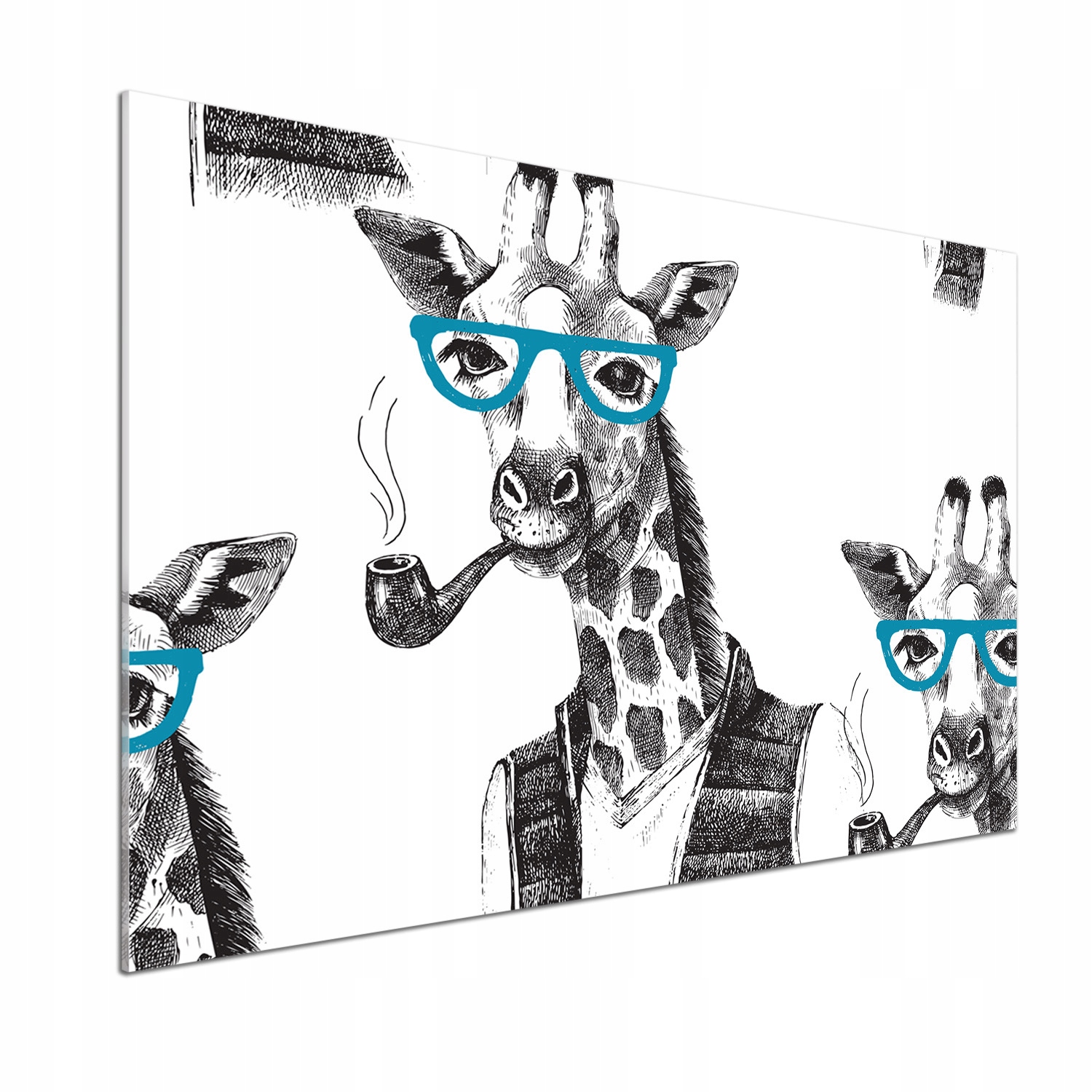 Kuchyňský panel Žirafa s brýlemi 100x70 Lepidlo