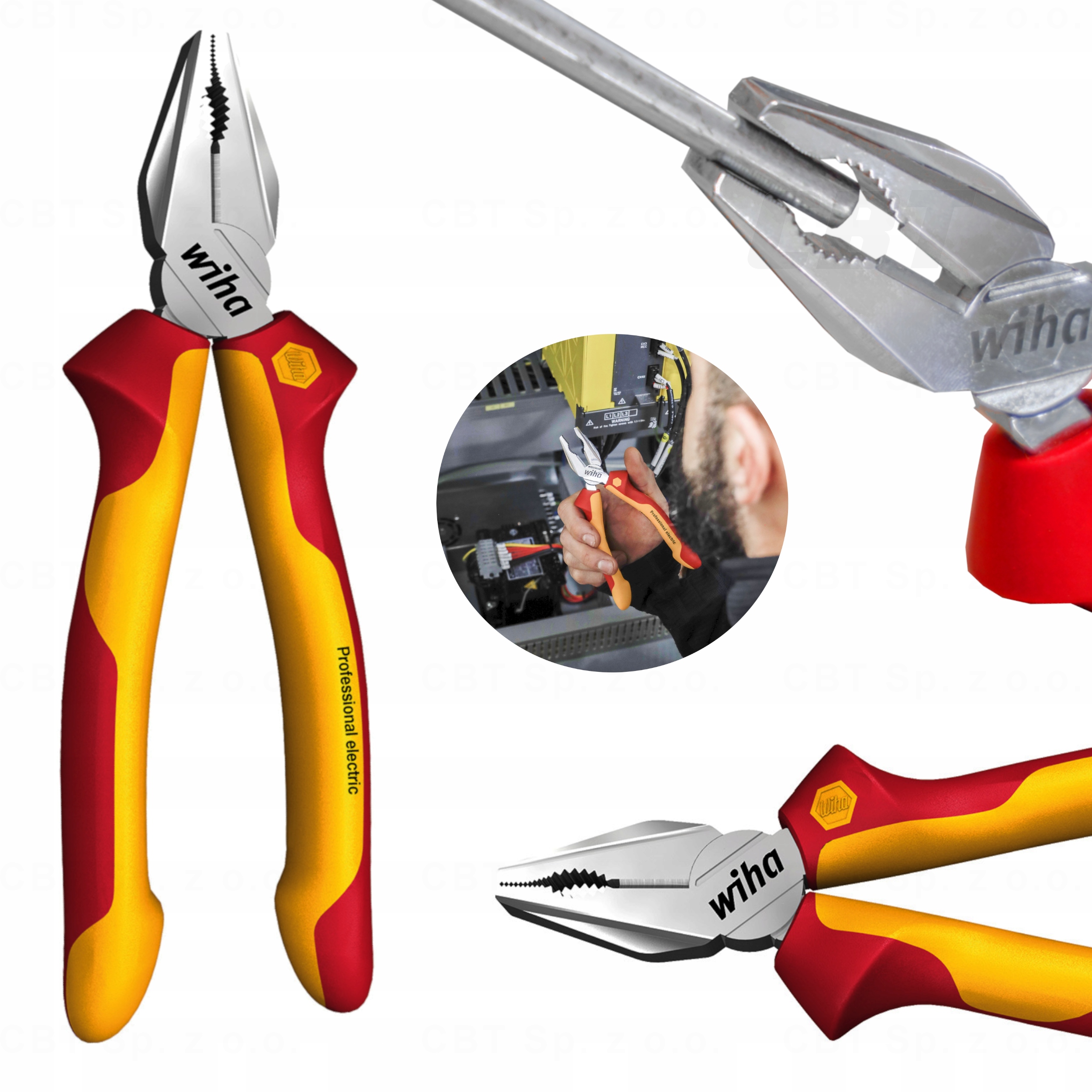 Univerzální Kleště Vde 1000V Délka 200 MM Pro Uchopení A Stříhání Drátu