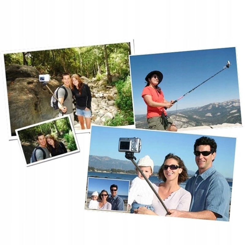 SELFIE STICK MONOPOD kijek 125 cm + pilot BT Kolor czarny