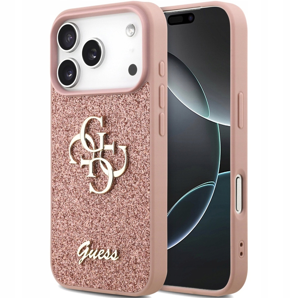 Pouzdro Guess pro iPhone 17 Pro, módní, ochranné, lehké, třpytivé, pevné