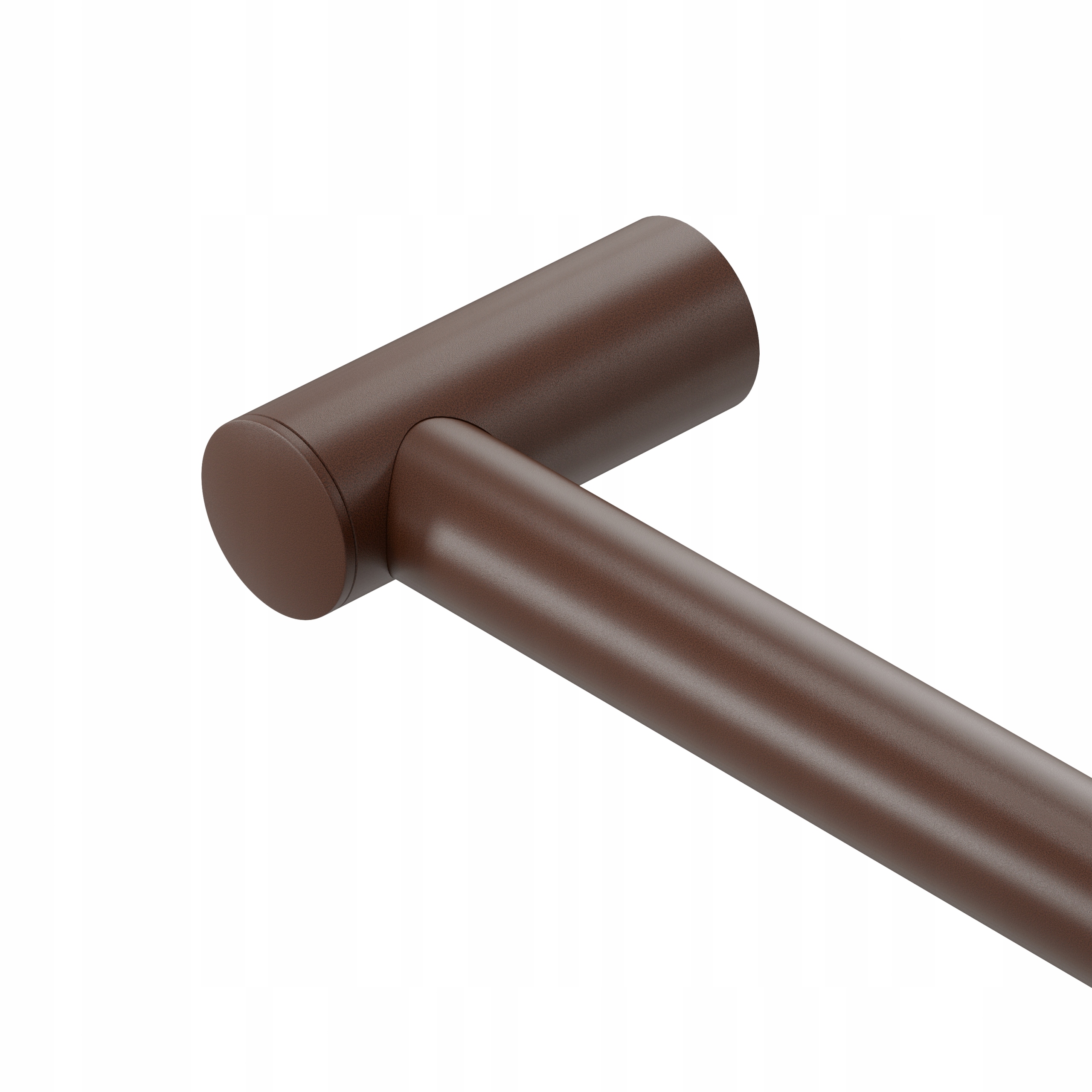 Schodišťové zábradlí nástěnný držák zábradlí kovový, průměr 25 mm, hnědý, 600 cm Nero