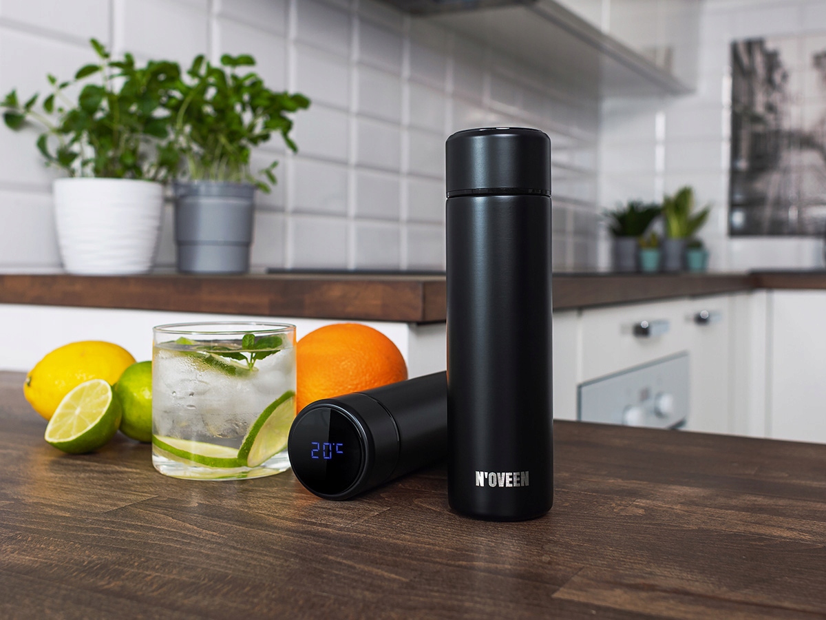 BUTELKA KUBEK TERMICZNY TERMOS BIDON SMART LED Pojemność 0.28 l