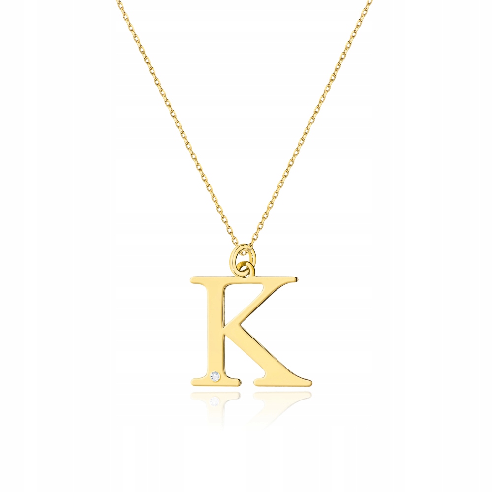 

Złoty Naszyjnik 585 Brylanty 0,005 ct - Literka K
