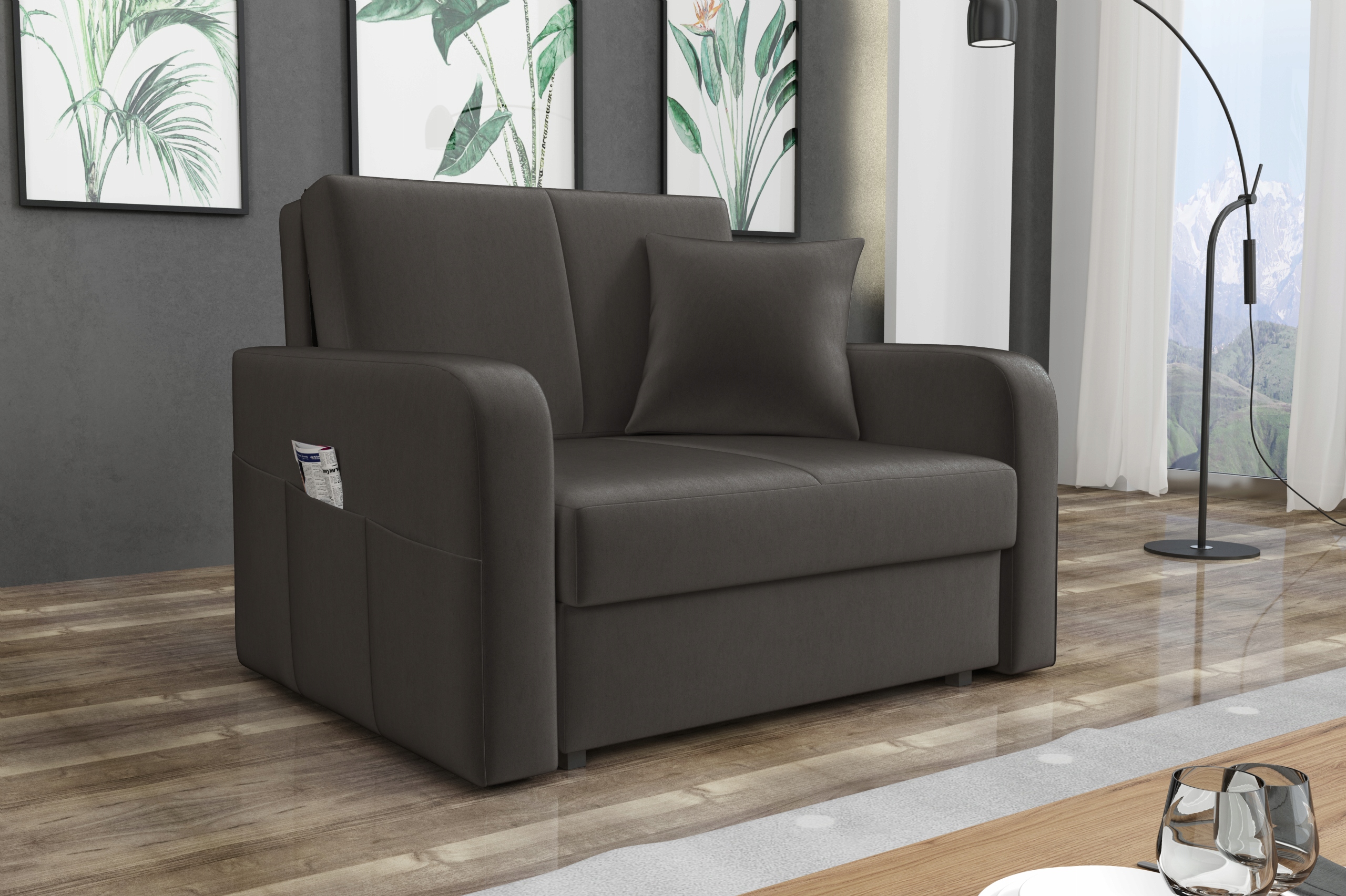 sofa VIGA PUFF I tapczanik rozsuwany do przodu Kolekcja PUFF I