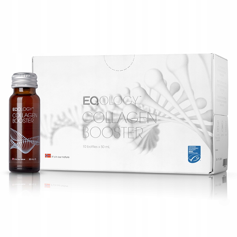 Eqology Collagen Booster Kolagen Morski Skóra Włosy 10 butelek