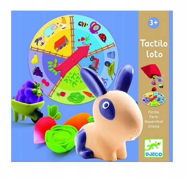 Lotto dotykowe Farma Djeco gra edukacyjna dla dzieci 3+