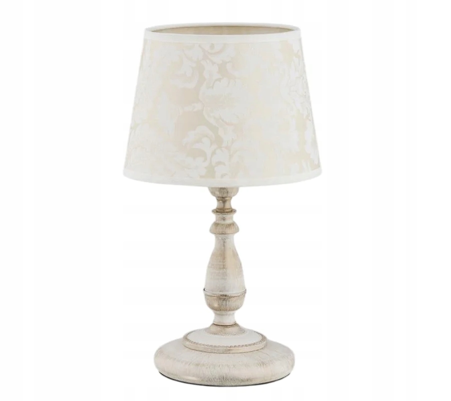 Klasická biela stolová lampa s tienidlom Roksana 1xE14 10W ALF18538 Alfa